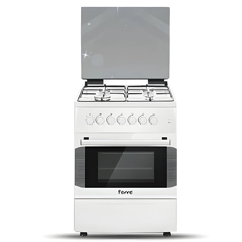 Ferre 4-Burner Floor Standing Gas Cooker 60 × 60 cm – White