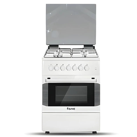 Ferre 4-Burner Floor Standing Gas Cooker 60 × 60 cm – White