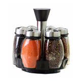 6 pcs Rotating Condiment Spice Jars Set for Kitchen