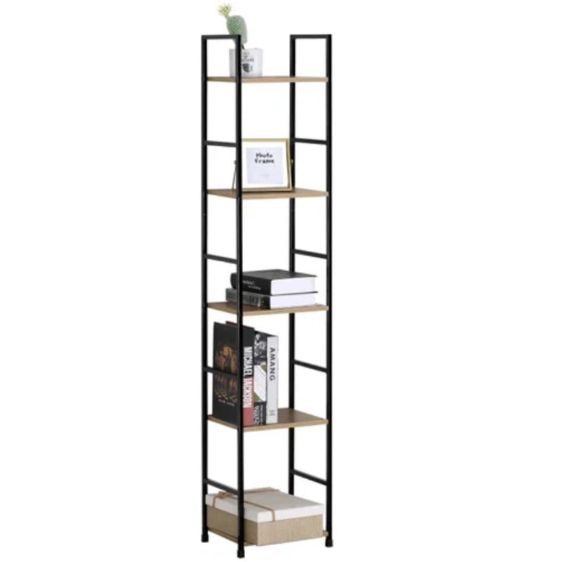 Modern Metal and Wood Storage Organizer Shelf
