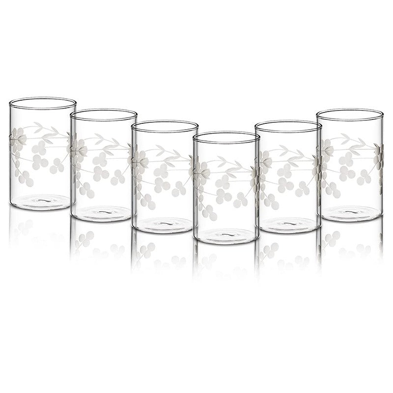 Borosil Berry Vision Glass Tumbler Set of 6 – 350 ml