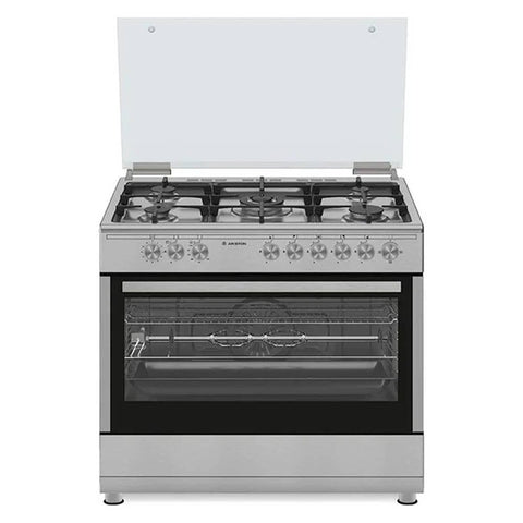 طباخ غاز أريستون بـ 5 شعلات، 90 × 60 سم – ستانلس ستيل