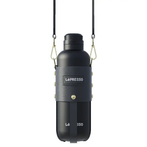 LePresso ThermaTrail Thermos Bottle with Crossbody Strap