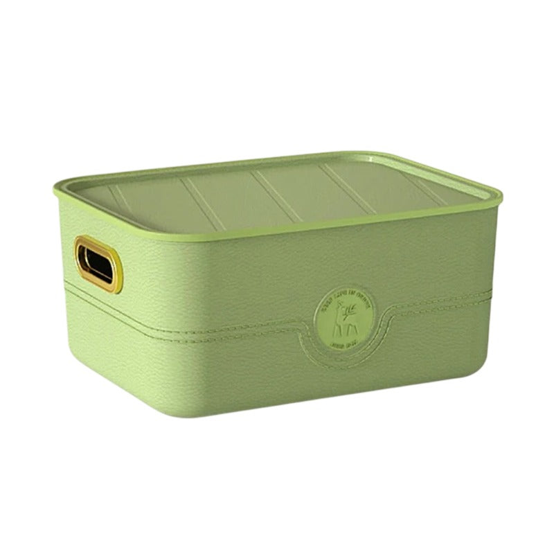 Large Plastic Storage Box with Lid & Built-In Handles (35 x 26.5 x 16 cm)
