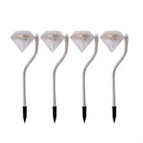 Pack of 4 LED Color Changing Solar Power Diamond Shaped Garden light