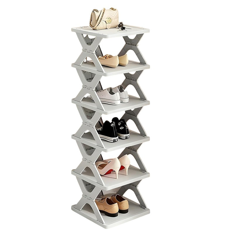 6-Tier Foldable Collapsible Kids Shoe Rack