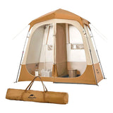 Naturehike Wet and Dry Separation Shower Tent - Brown (240*120*200)