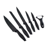 Swiss Gold 6-Piece Stainless Steel Kitchen Knife Set with Non-Stick Blades and Y-Peeler