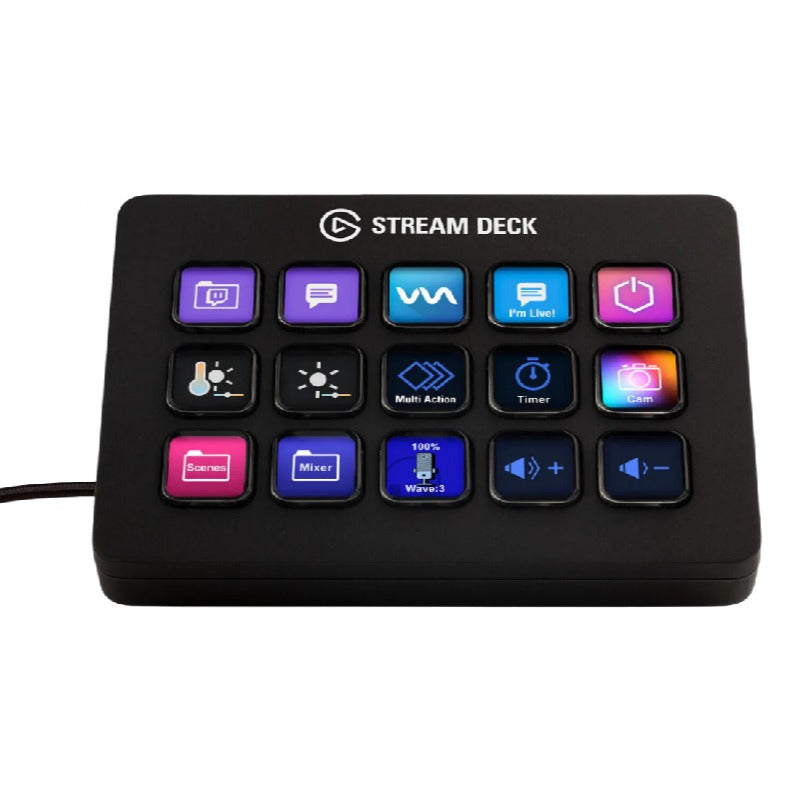 Elgato Stream Deck MK.2 with 15 Customizable LCD Keys, USB-C Connectivity & Streaming Software Support