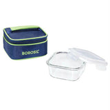 Borosil Klip-N-Store Borosilicate Glass Lunch Box with Carry Bag – 520 ml