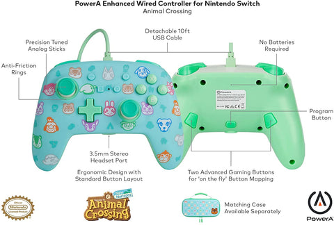PowerA Enhanced Wired Controller for Nintendo Switch - Animal crossing