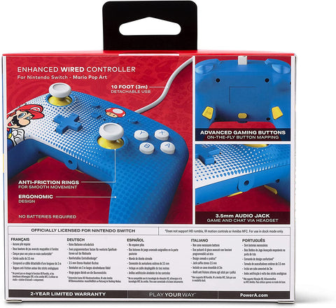 PowerA Enhanced Wired Controller for Nintendo Switch – Mario Pop Art