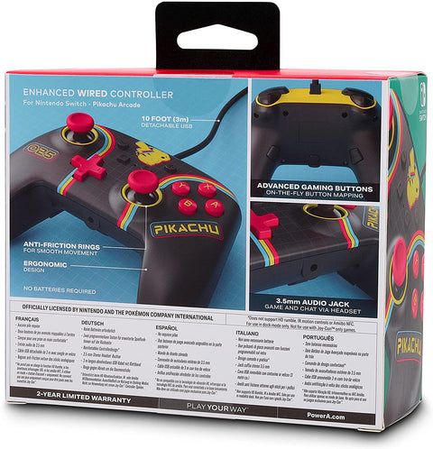 PowerA Pokemon Enhanced Wired Controller for Nintendo Switch – Pikachu Arcade