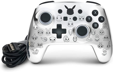 PowerA Pokémon Enhanced Wired Controller for Nintendo Switch – Pikachu Black & Silver