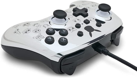 PowerA Pokémon Enhanced Wired Controller for Nintendo Switch – Pikachu Black & Silver