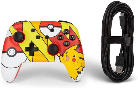 PowerA Pokémon Enhanced Wired Controller for Nintendo Switch - Pikachu Pop Art