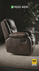 Lounge Swivel Rocking Recliner Sofa (106 x 98 x 102 cm) - Light Brown