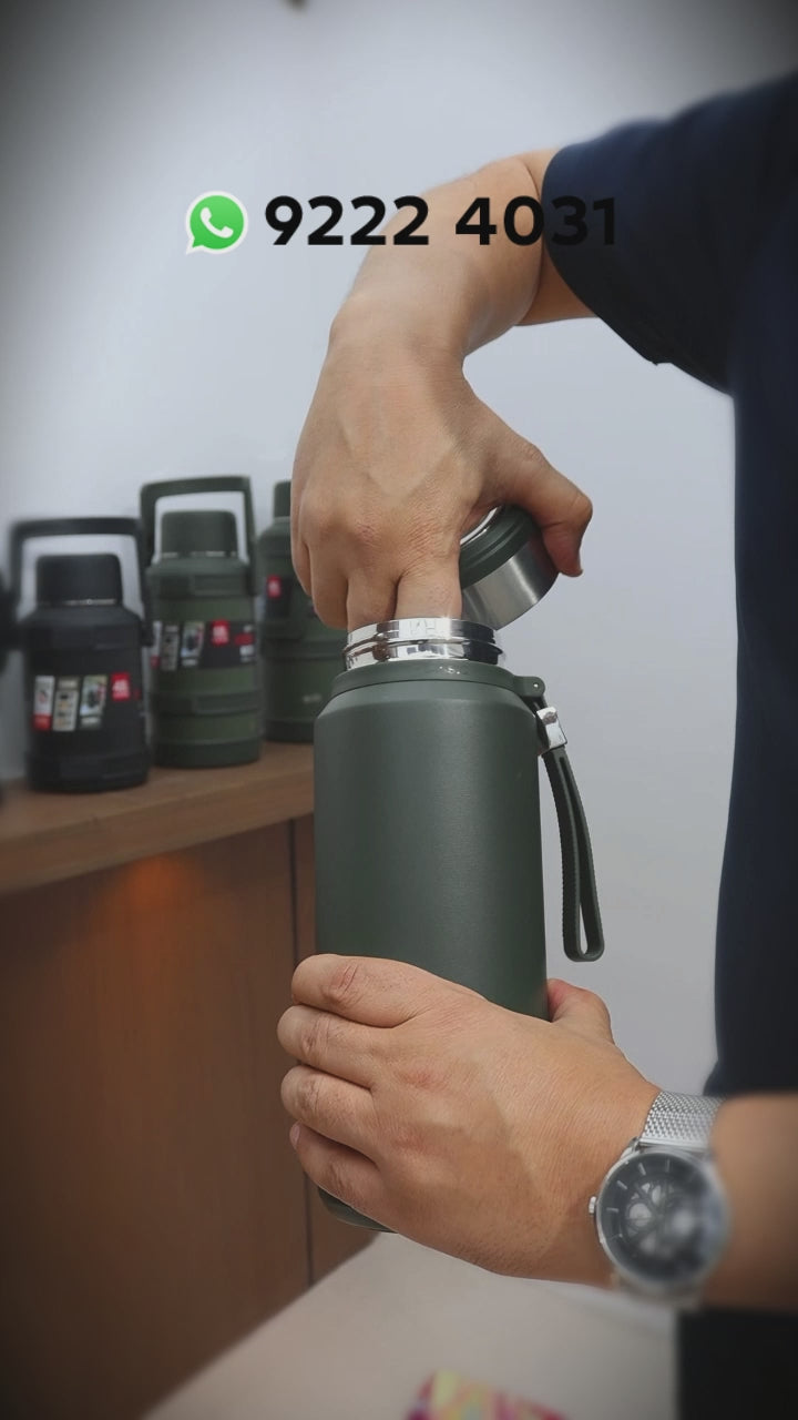 D.kadi 5202 Vacuum Bottle 1.4L - Green