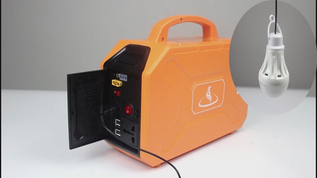 HI-TEX Portable Power Station 200W Orange - 12V 30Ah Battery (EG003BK)