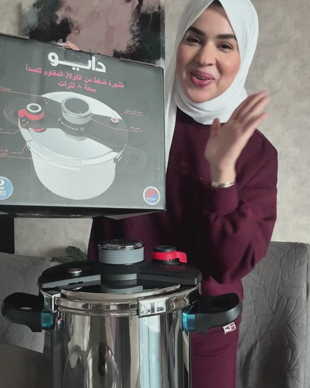 Daewoo 3-In-1 Stainless Steel Pressure Cooker 8L - 3 PSI Settings