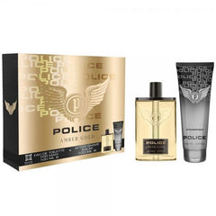 POLICE AMBER GOLD EDT GIFT SET (100ML PERFUME + 100ML AFTERSHAVE BALM)