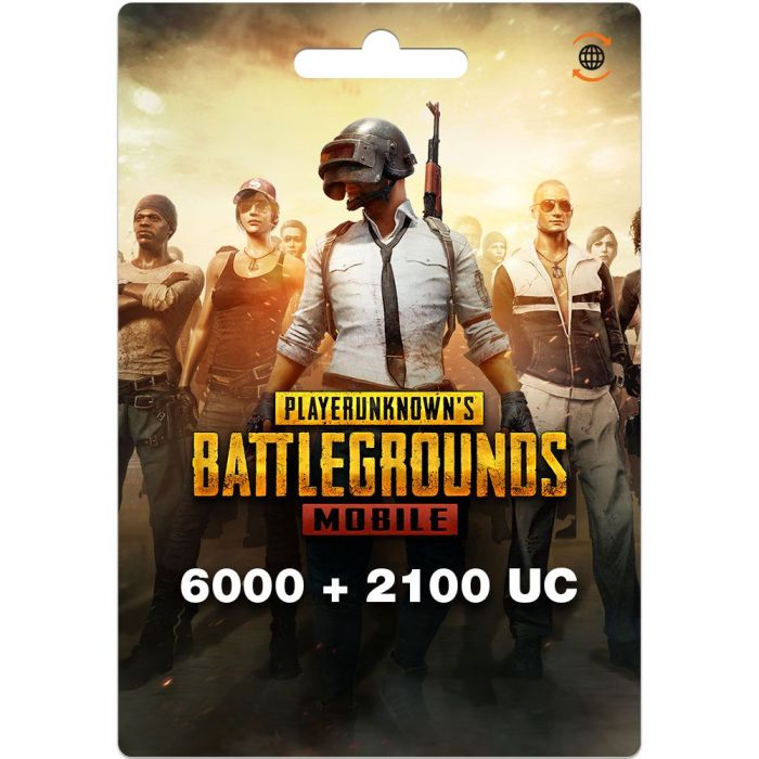 PUBG Game Point - (6000 + Free 2100 UC) - $100