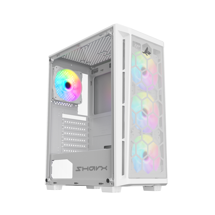 تجميعة كمبيوتر ألعاب قيمنق باللون الأبيض (Intel Core i5-13400F, RTX 5050 8GB) – رام 16 جيجابايت DDR5، هارد 1 تيرا بايت SSD، مع نظام Windows 11 Pro