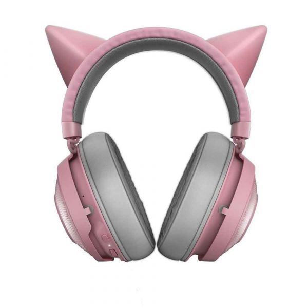 Razer Kraken BT Kitty Edition - Wireless Bluetooth Headset with Chroma RGB - Quartz Pink - Level UpRazerHeadset8886419378723