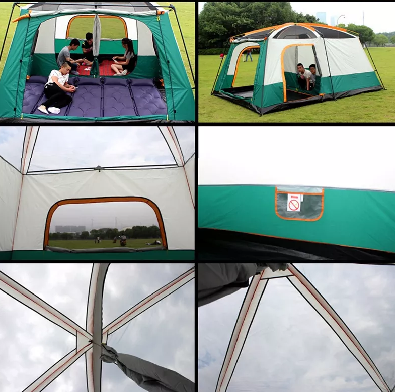 Foldable Family Camping Tent with Carry Bag – 8–10 Persons