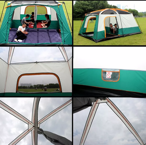 Foldable Family Camping Tent with Carry Bag – 8–10 Persons