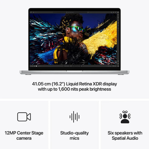 Apple MacBook Pro - 16.2" / M4 Pro / 14-Core CPU / 20-Core GPU / 24GB RAM / 512GB SSD / Silver / 1YW