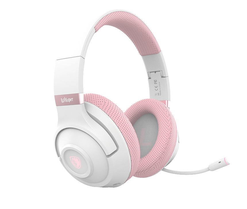SADES WHISPER WIRELESS-BL HEADSET(SA-205) PINK - Level UpSades6974828470403