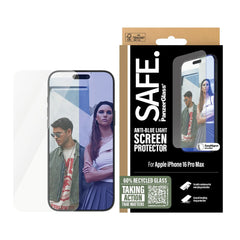 SAFE. by PanzerGlass® Anti-Blue Light Screen Protector iPhone 16 Pro Max | Ultra-Wide Fit