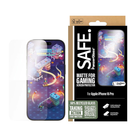 PanzerGlass® SAFE95889, Gaming Screen Protector iPhone 16 Pro Max | Ultra-Wide Fit