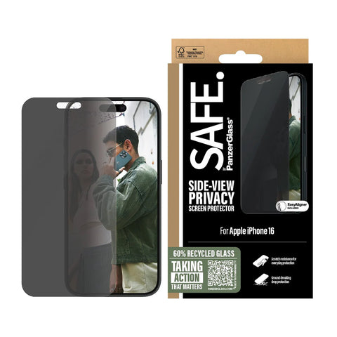 PanzerGlass® SAFEP95875, Privacy Screen Protector iPhone 16 | 15 | Ultra-Wide Fit