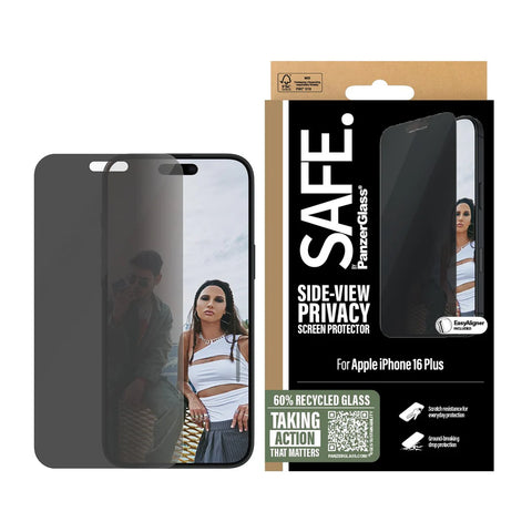 PanzerGlass® SAFEP95877, Privacy Screen Protector iPhone 16 Plus | 15 Plus | Ultra-Wide Fit