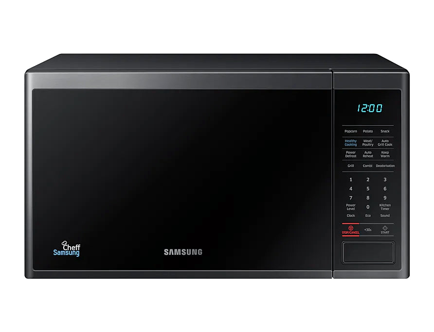 Samsung, 32L Microwave Oven Grill, 900W with Ceramic Enamel, LED Display & Healthy Cooking – Black