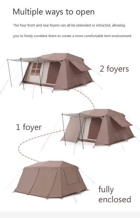 Chanodug Quick-Open Waterproof Camping Tent for 6–8 Persons – 4 × 2.8 m