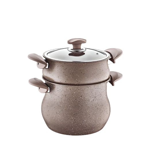 OMS Granite Couscous Set Brown - 20 cm