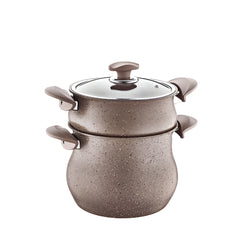 OMS Granite Couscous Set Brown - 20 cm