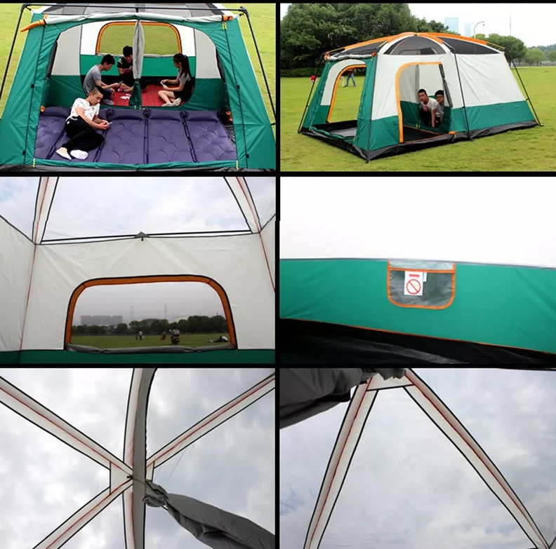 Foldable Family Camping Tent with Carry Bag – 8–10 Persons