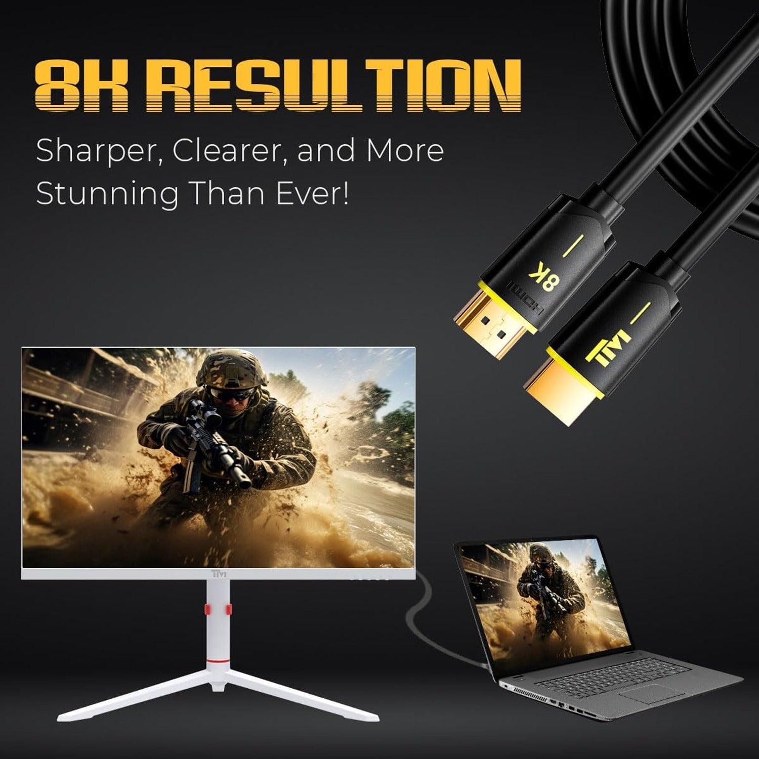 عقول ملتوية TM-8KHDMI-5M، كابل HDMI 8K بطول 5 أمتار