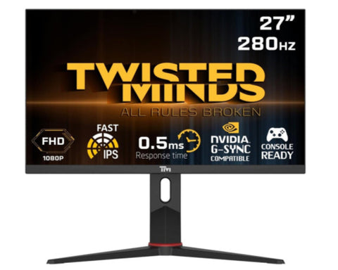 Twisted Minds 27'' FHD, 280Hz, Fast IPS, 0.5ms, HDMI 2.1, HDR, Adjustable Stand Gaming Monitor