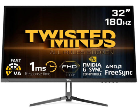 Twisted Minds 32" Curved, HDR ,FHD ,180Hz, VA, 1ms, HDMI 2.0 Gaming Monitor