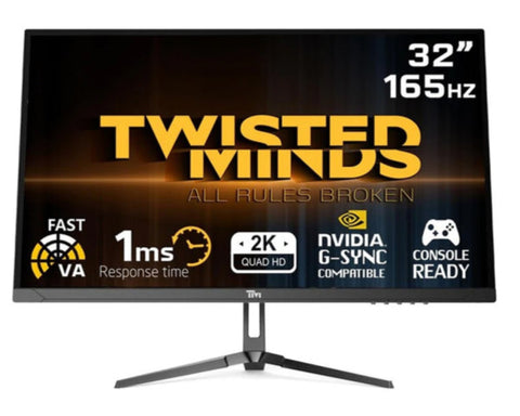 Twisted Minds 32" Flat, QHD ,165Hz ,VA, 1ms, HDR , HDMI 2.1 Gaming Monitor