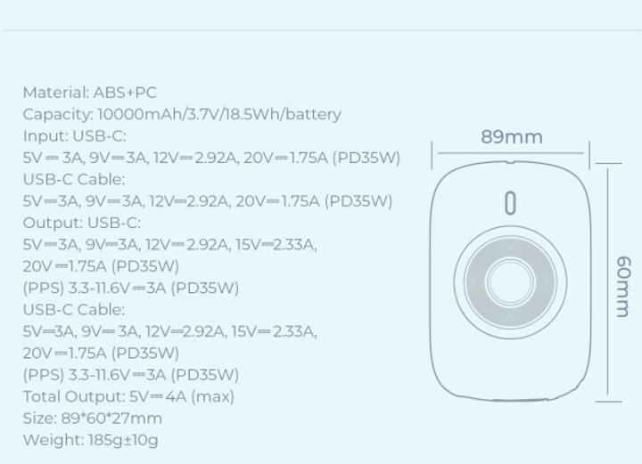 Havit Mobile series-Power bank PB5214 1000mAh 18W