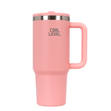 Cool Level, Steel Mug With External Straw, 900ml