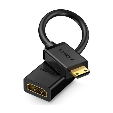 UGREEN Mini HDMI Male to HDMI Female Adapter Cable 22cm (Black) 20137