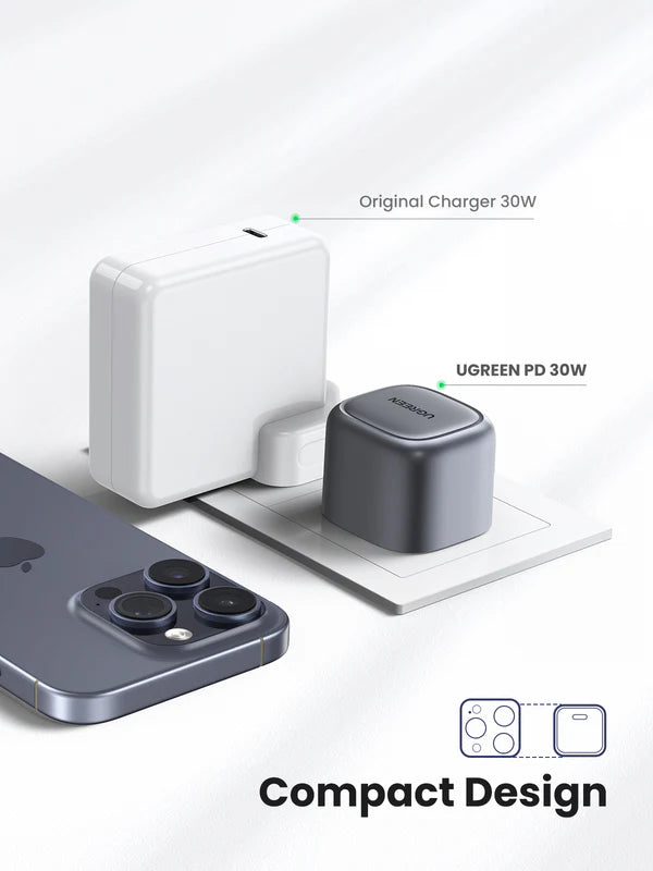 UGREEN Nexode 30W USB-C PD GaN Fast Charger UK (Space Gray)