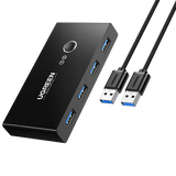 صندوق تبديل مشاركة UGREEN 2 في 4 مخرج USB 3.0